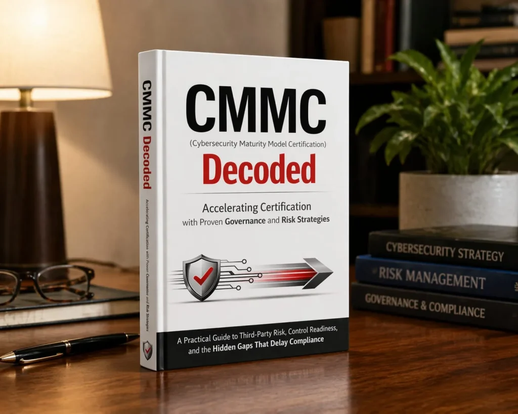 CMMC Decoded book on desk